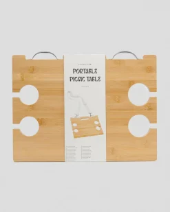 Sunnylife Le Weekend Portable Picnic Table Natural New