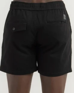 Lucid Lever Elastic Waist Shorts Black Discount