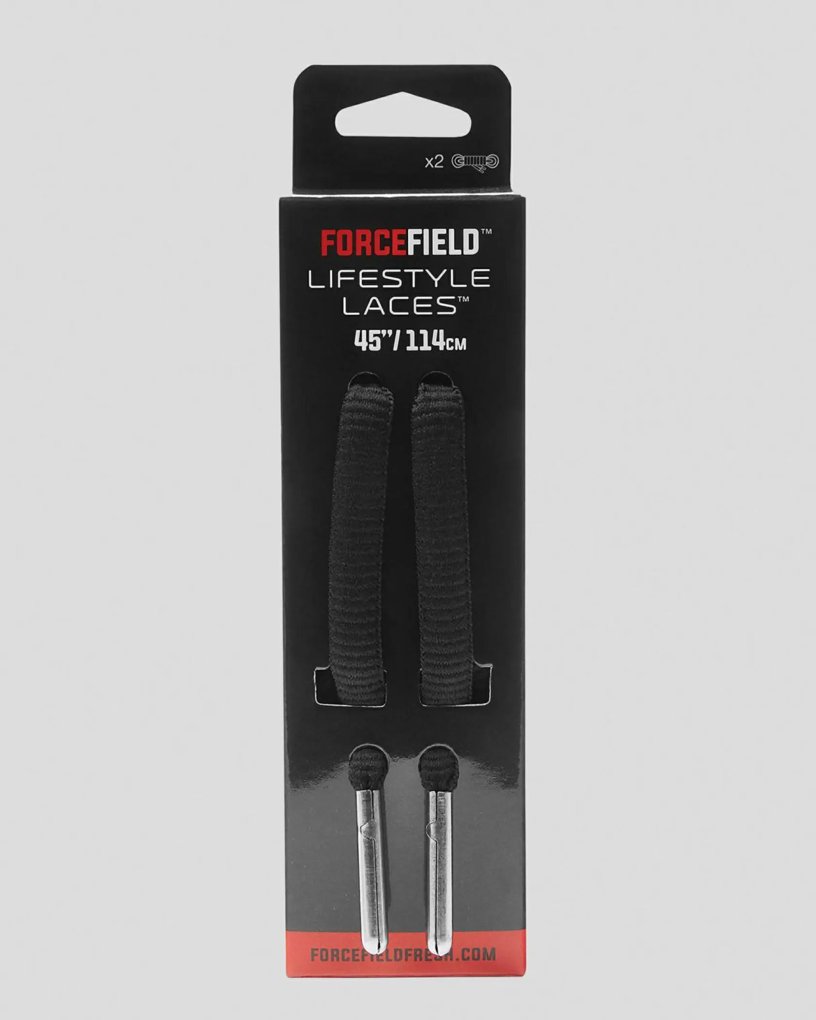 Forcefield Lifestyle Laces Black/silver Best