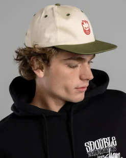 Spitfire Lil Bighead Strapback Cap Natural/olive/red Outlet