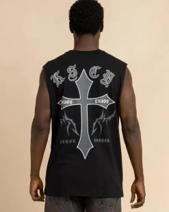 Kiss Chacey Lithium Relaxed Muscle Tank Jet Black Hot