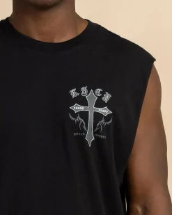 Kiss Chacey Lithium Relaxed Muscle Tank Jet Black Hot