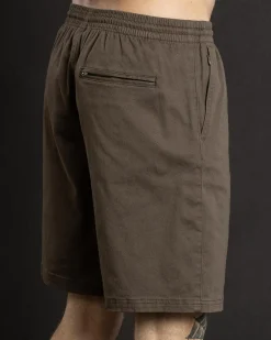 Dexter Local Elastic Waist Shorts Washed Olive Online