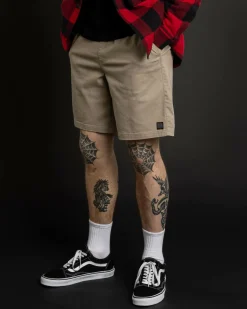 Dexter Local Elastic Waist Shorts Stone Outlet