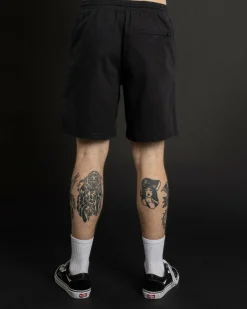Dexter Local Elastic Waist Shorts Washed Black Best