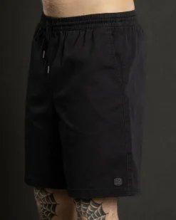 Dexter Local Elastic Waist Shorts Washed Black Best