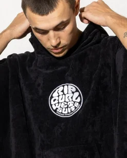 Rip Curl Logo Hooded Towel Black Best