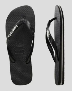 Havaianas Logo Thongs Black/white Best