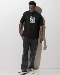 S-Double Logofest T-Shirt Black New