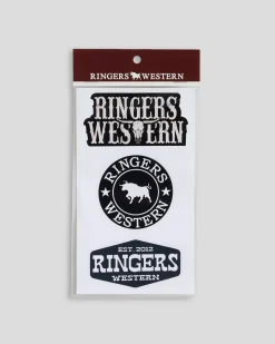 Ringers Western Longhorn Sticker Black Discount