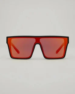 Sin Eyewear Loose Cannon Sunglasses Matte Black/red Flash Clearance