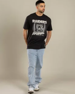 Mitchell & Ness Los Angeles Raiders Frame T-Shirt Faded Black Clearance