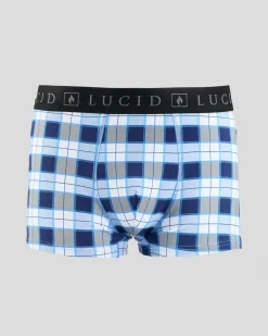 Lucid Lounge Fitted Boxer Shorts Blue Outlet