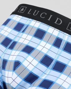 Lucid Lounge Fitted Boxer Shorts Blue Outlet