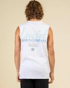 Lucid Lumina Muscle Tank White New