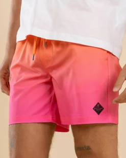 Skylark Luminous Elastic Waist Shorts Orange/pink Discount