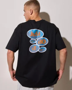 Nike M90 Swoosh Just Do It T-Shirt Black Hot