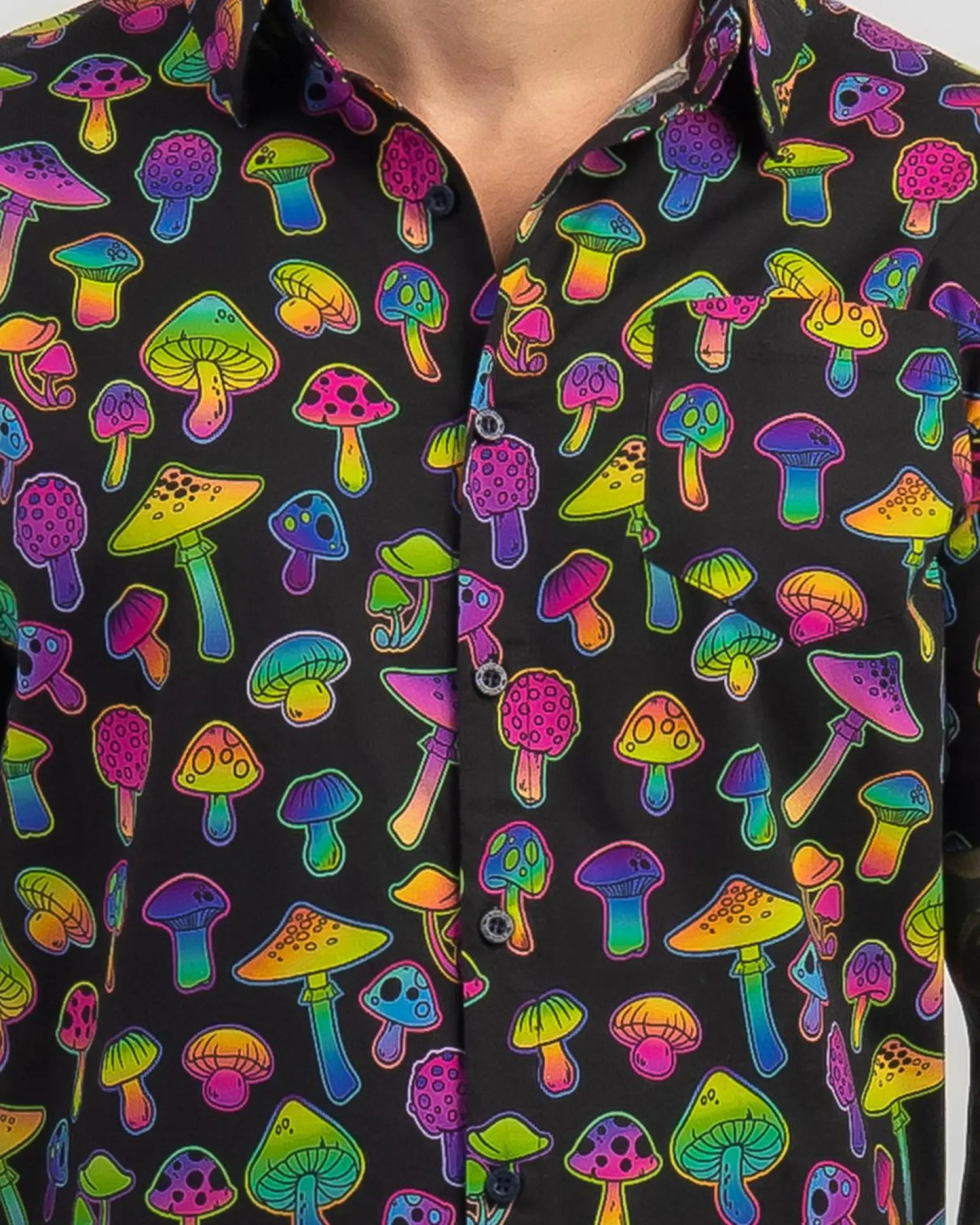 Lucid Magic Mushrooms Romper Black Hot