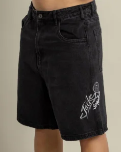 Jacks Magnify Denim Shorts Black Best