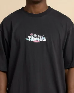 Thrills Make A Wish Oversize Fit T-Shirt Faded Black