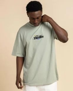 Thrills Make A Wish Oversize Fit T-Shirt Dirty Sage
