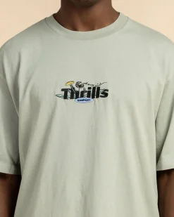 Thrills Make A Wish Oversize Fit T-Shirt Dirty Sage