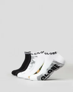 Globe Malcolm Ankle Socks 5 Pack Camo/assorted New