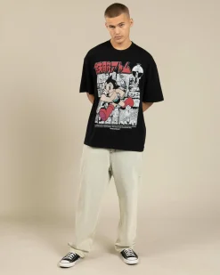 Threadheads Manga Story Astro Boy Oversized T-Shirt Black Discount