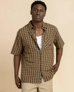 Former Manners Check Short Sleeve Shirt Bark Best