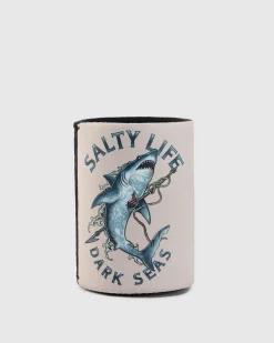 Salty Life Mariners Grave Stubby Cooler Sand Hot