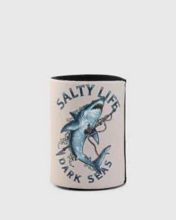 Salty Life Mariners Grave Stubby Cooler Sand Hot