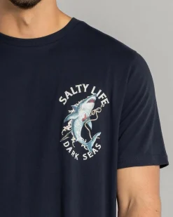 Salty Life Mariner's Grave T-Shirt Navy