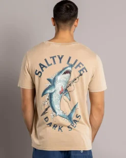 Salty Life Mariner's Grave T-Shirt Sand Acid New