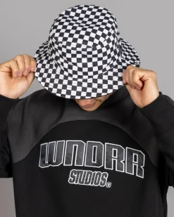 Lucid Masquerade Bucket Hat Black/white Checkerboard Sale
