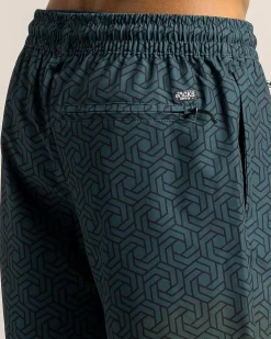 Jacks Matrix Elastic Waist Board Shorts Marine Green Best