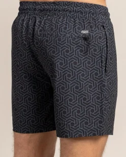 Jacks Matrix Elastic Waist Board Shorts Black Outlet