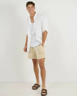 Skylark Mechanism Elastic Waist Shorts Sand New