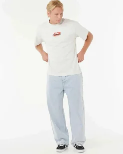Rip Curl Medina Rip Script Denim Jeans Bleached Blue Discount
