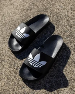 adidas Mens' Adilette Lite Slides Core Black/ftwr White/black Clearance