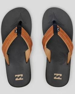 Billabong Mens' All Day Impact Thongs Black Tan Hot