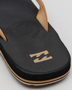 Billabong Mens' All Day Impact Thongs Black Tan Hot