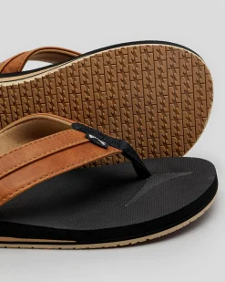 Billabong Mens' All Day Impact Thongs Black Tan Hot