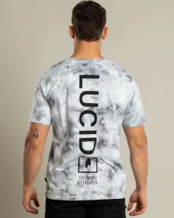 Lucid Merger T-Shirt Lt Grey Mottle Hot