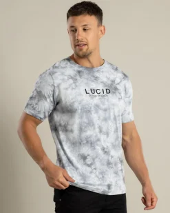Lucid Merger T-Shirt Lt Grey Mottle Hot