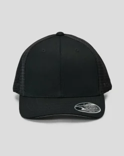 Flexfit Mesh Trucker Cap Black New