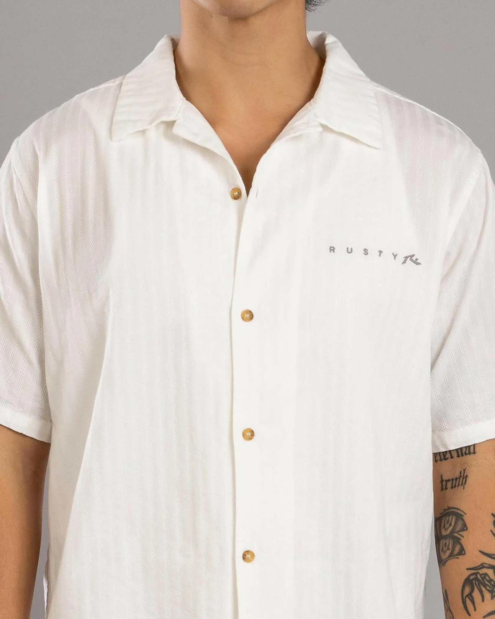 Rusty Mexican Wedding 2.0 Short Sleeve Shirt Ecru