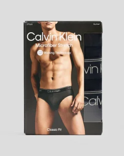 Calvin Klein Micro Stretch Hip Brief 3 Pack Black/black/black Best