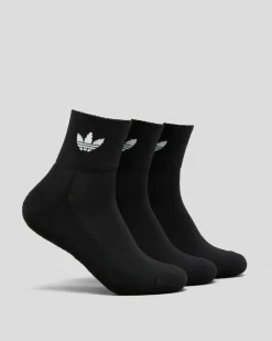 adidas Mid Ankle Socks 3 Pack Black Clearance