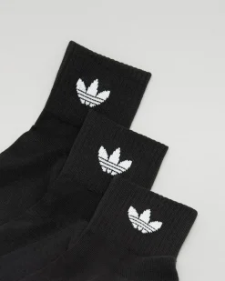 adidas Mid Ankle Socks 3 Pack Black Clearance