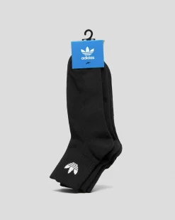 adidas Mid Ankle Socks 3 Pack Black Clearance